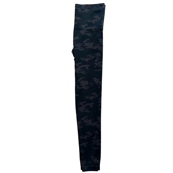 SPANX Camo Leggings Black Brown Large Wide Waistband High Rise 26" Inseam MINT - Picture 9 of 10
